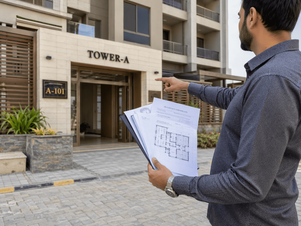 matching property documents with the actual site in Karachi