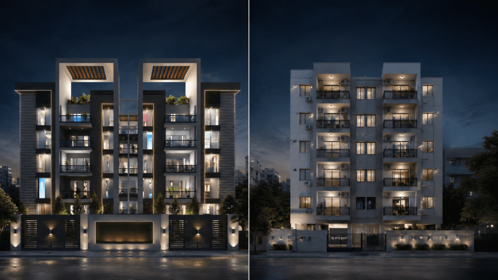 Compare apartment projects Karachi