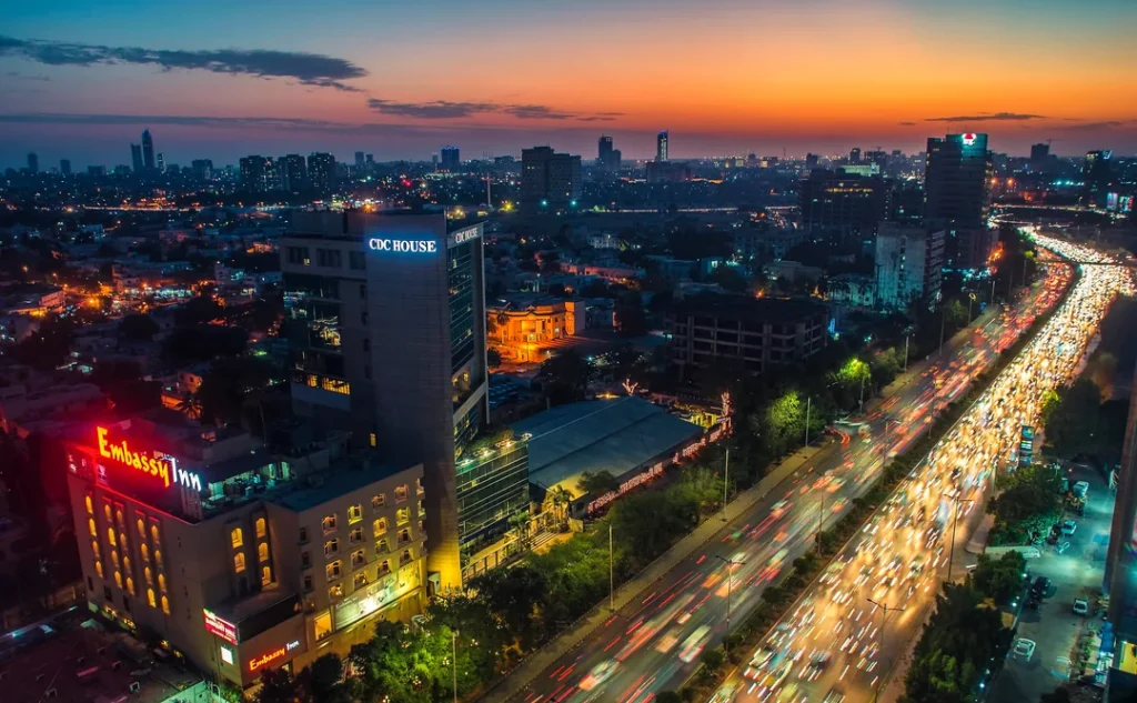 Shahrah-e-Faisal Karachi apartment corridor