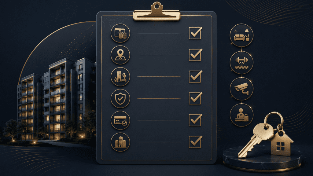 Apartment project shortlist checklist Karachi