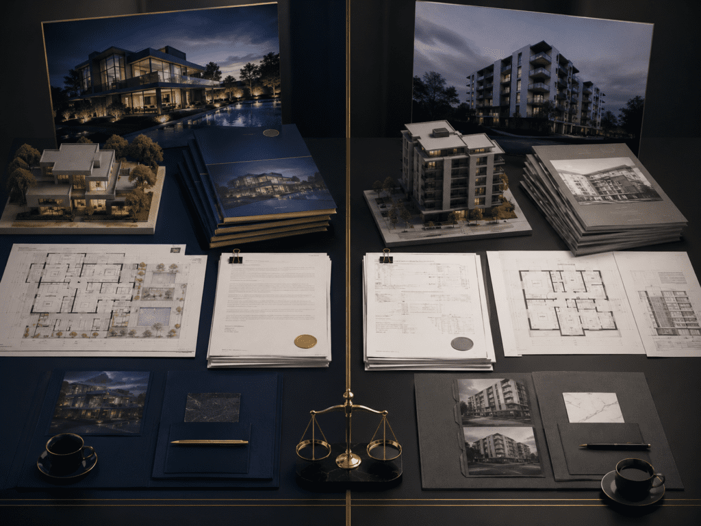 Apartment project approval comparison Karachi