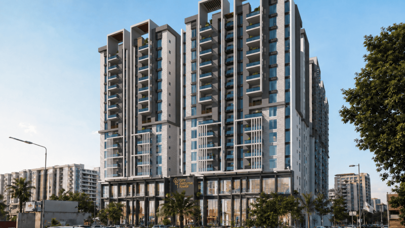 Family comparing City Executive Tower apartment floor plans