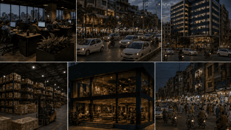 Shop office and retail unit options in a Karachi commercial projects